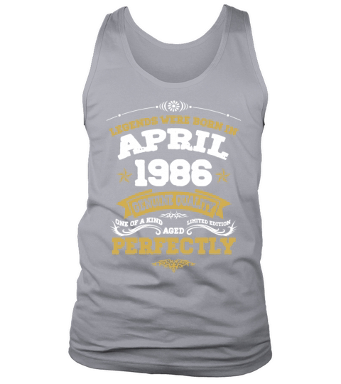 Vintage Aged To Perfection April 1986 Tank Top Unisex