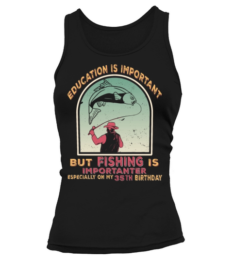 35th birthday fishing 1978 vintage fisherman angle Tank top Woman