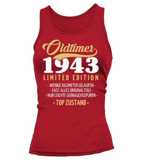 80th Birthday Vintage 1943 Tank top Woman