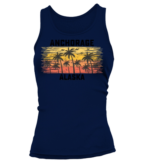 Anchorage Alaska Summer Retro VIntage Vacation Tank top Woman