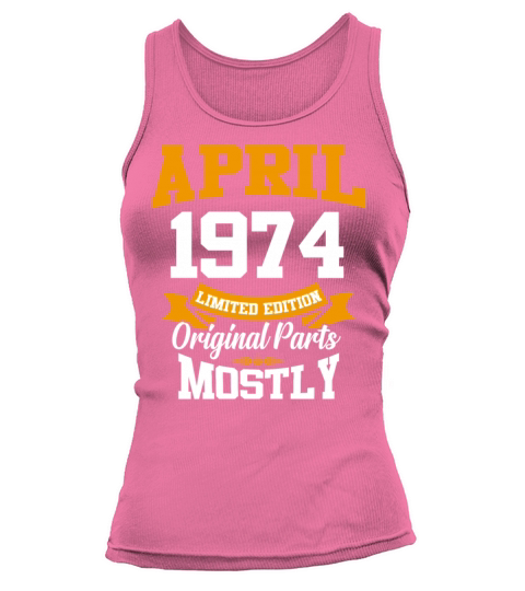 April 1974 Vintage Birthday Present Tank top Woman