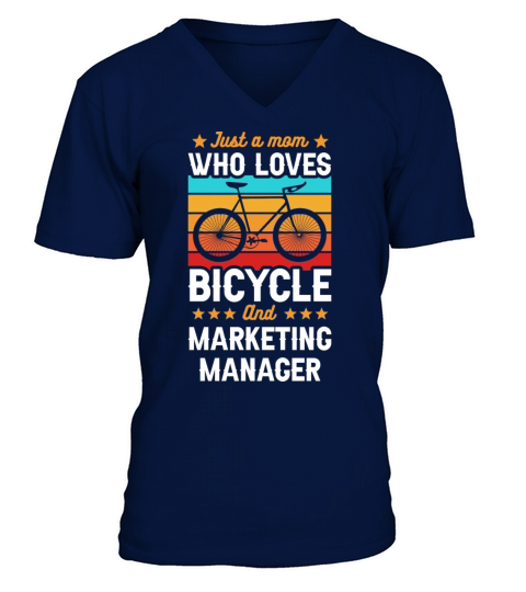 Bicycle And Marketing Manager Mom V-Neck T-shirt