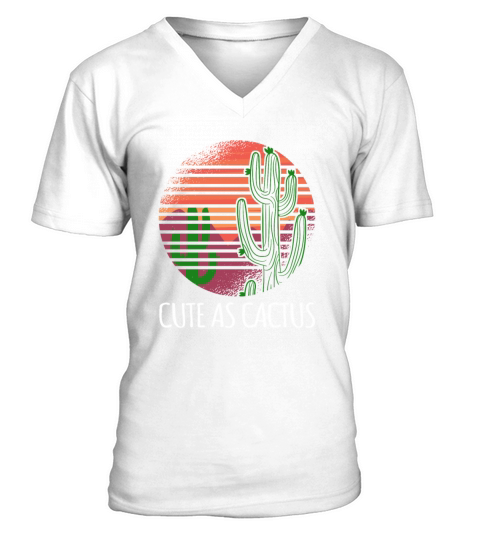 Vintage cactus retro cactus V-Neck T-shirt