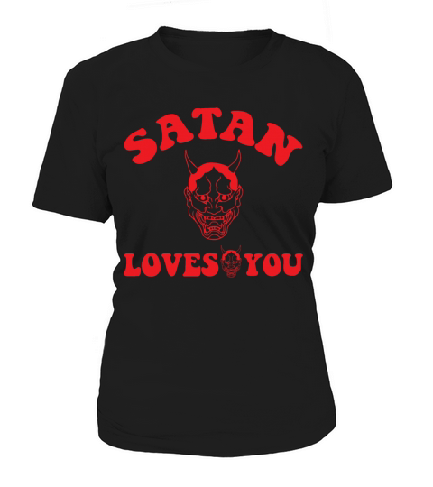 Satan Loves You Vintage Retro Text Women's T-Shirt