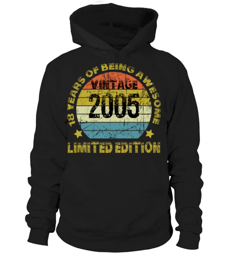 Vintage 2005 Limited Edition 18 Years Of Being Awe Hoodie Unisex