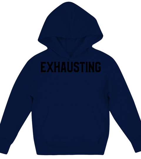 exausting black Kids Hoodie