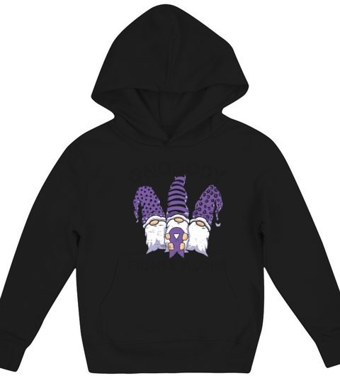 Gnome Epilepsy Purple Ribbon Epileptic Epilepsy Kids Hoodie
