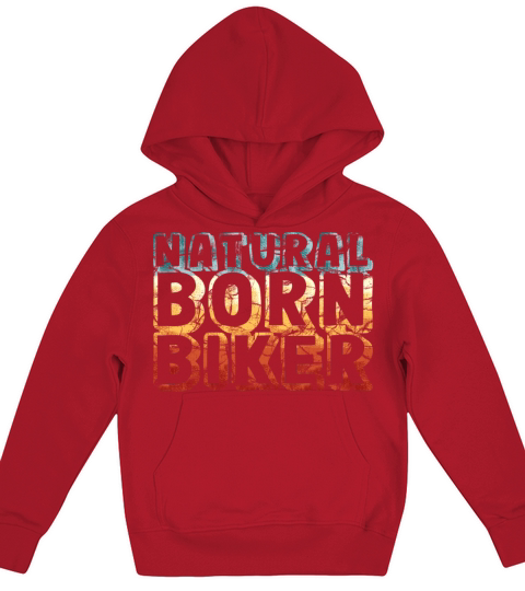 natural born biker - funny retro vintage Kids Hoodie
