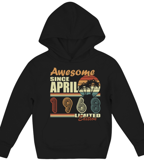 Vintage April 1968 Aged To Perfection Kids Hoodie