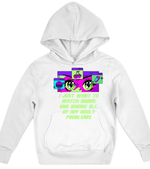 Watch Anime and Ignore My Adult Problems Manga Emo Kids Hoodie