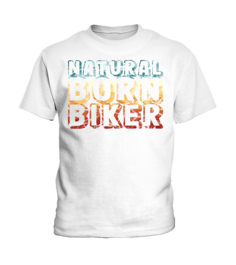 natural born biker - funny retro vintage Kids T-Shirt