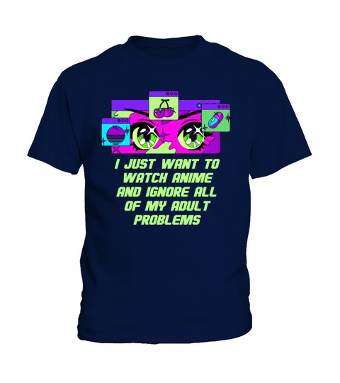 Watch Anime and Ignore My Adult Problems Manga Emo Kids T-Shirt