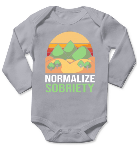 Funny Addiction Recovery Normalize Sobriety Long Sleeve Baby One-Piece