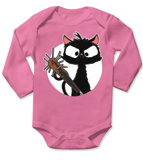 Halloween Retro Cat Vintage Cat Long Sleeve Baby One-Piece