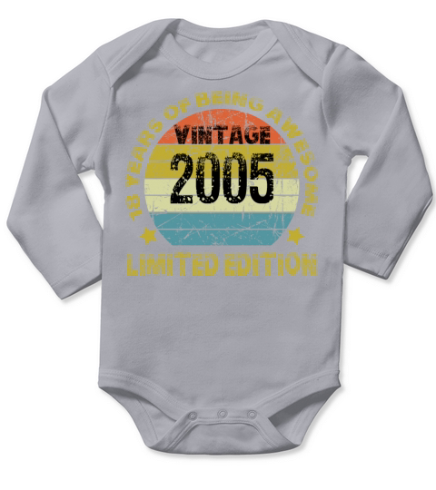 Vintage 2005 Limited Edition 18 Years Of Being Awe Long Sleeve Baby One-Piece
