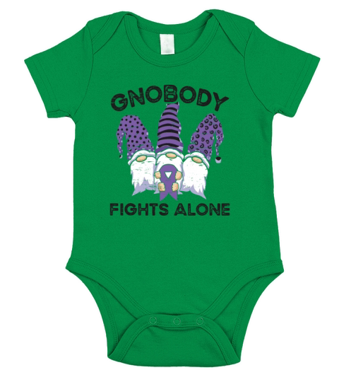 Gnome Epilepsy Purple Ribbon Epileptic Epilepsy Short Sleeve Baby One-Piece