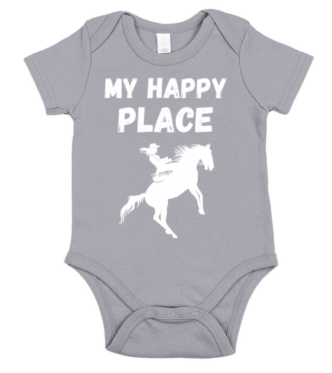 My Happy Place Horse Lover Horseback Riding Short Sleeve Baby One-Piece