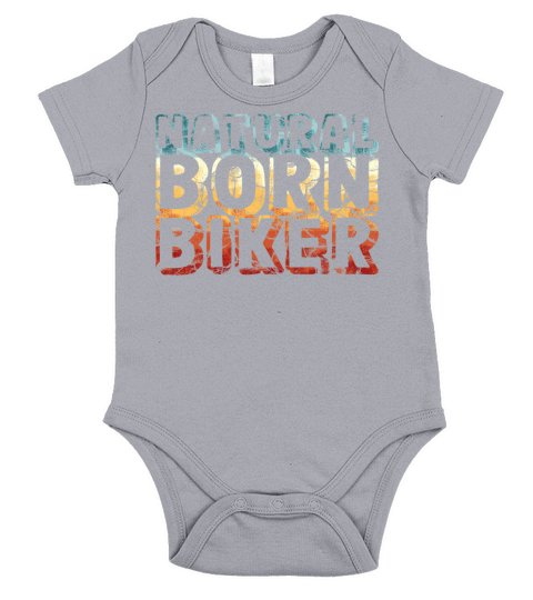 natural born biker - funny retro vintage Short Sleeve Baby One-Piece