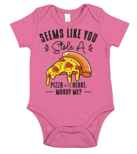 Pizza Foodie Relationship Fast Food Short Sleeve Baby One-Piece
