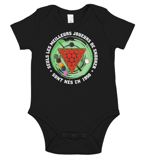 Snooker born in 1950 Vintage Birthday Snooker Short Sleeve Baby One-Piece