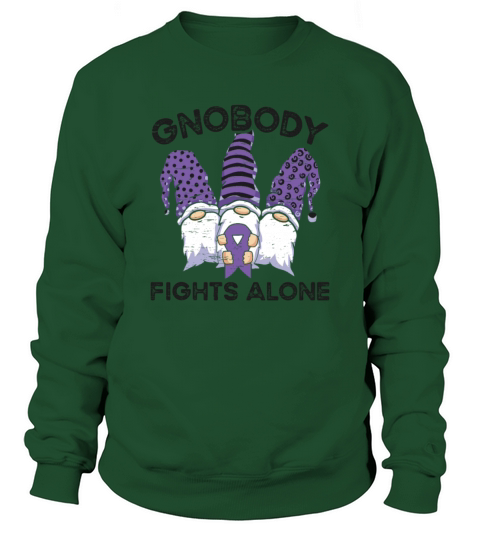 Gnome Epilepsy Purple Ribbon Epileptic Epilepsy Sweatshirt Unisex