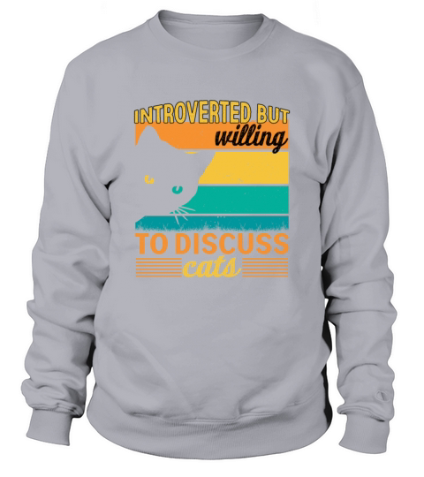 Introverted but Love Cat Sweatshirt Unisex