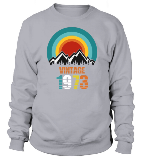vintage mountain 1973 50th Birthday retro sunset Sweatshirt Unisex