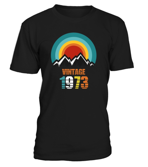 vintage mountain 1973 50th Birthday retro sunset T-Shirt Unisex