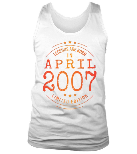 Birthday April 2007 Limited Edition Vintage Legend Tank Top Unisex