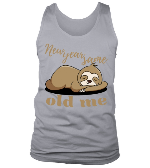 New Year Same Old Me Lazy Sloth Uglu Christmas Tank Top Unisex