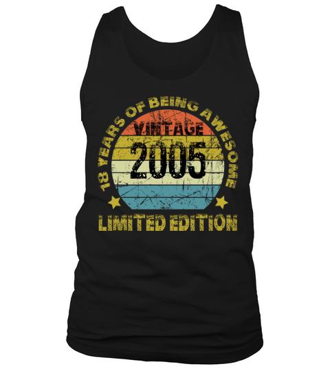 Vintage 2005 Limited Edition 18 Years Of Being Awe Tank Top Unisex