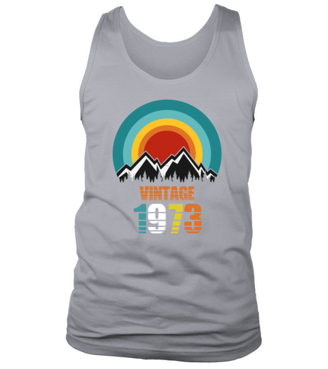 vintage mountain 1973 50th Birthday retro sunset Tank Top Unisex