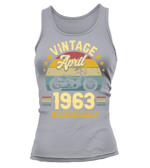 April 1963 60 Years Old Vintage 60th Birthday Tank top Woman