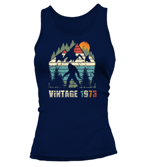 vintage 1973 yeti funny 50th birthday shirt Tank top Woman