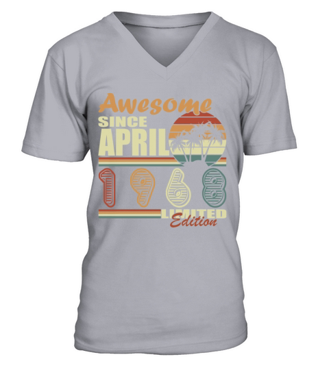 Vintage April 1968 Aged To Perfection V-Neck T-shirt