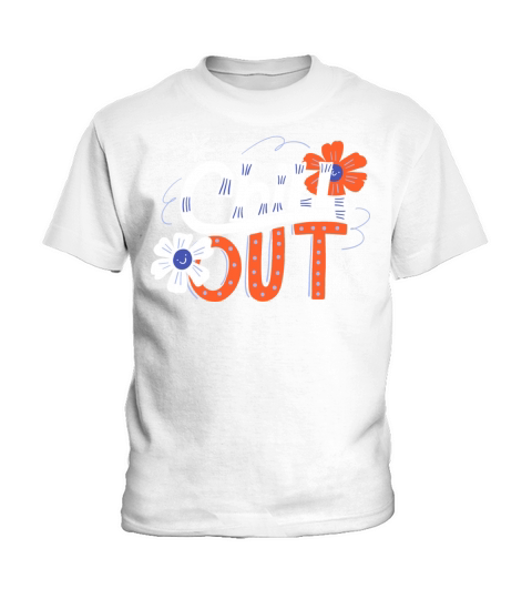 Chill Out Lettering Quote Calligraphy Phrase Kids T-Shirt