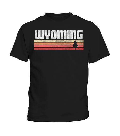 Wyoming Retro Style Vintage Gift State Outdoor Kids T-Shirt