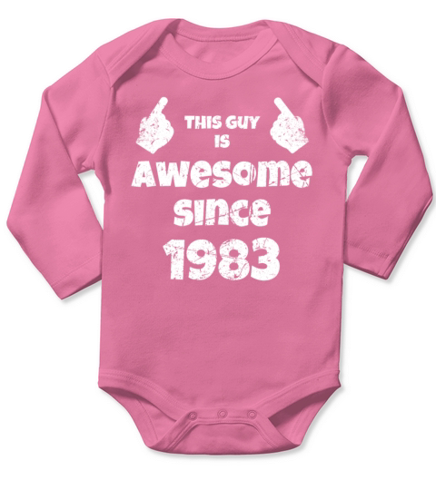 40th Birthday Vintage 1983 Long Sleeve Baby One-Piece