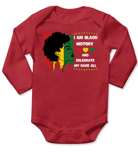 Black History Month Afro Melanin Black Women Long Sleeve Baby One-Piece