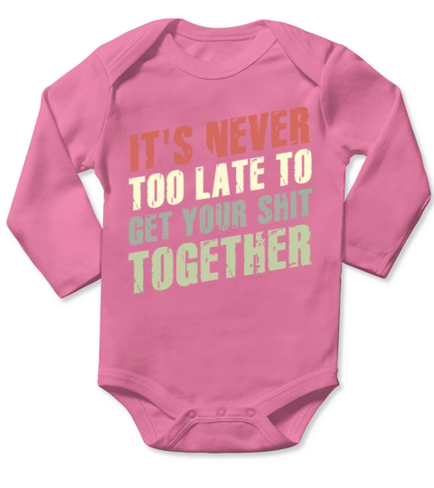 Positive Inspiration Men Women Clock Of Life Long Sleeve Baby One-Piece