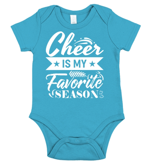 Cheer Is My Favorite Season Cheerleading Competiti Short Sleeve Baby One-Piece