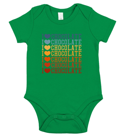 I Love Chocolate Retro Vintage Short Sleeve Baby One-Piece