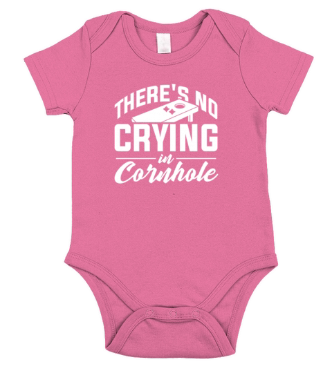 Theres No Crying In Cornhole Short Sleeve Baby One-Piece