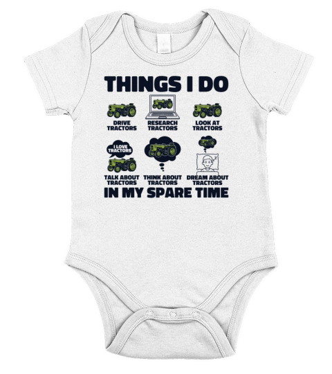 Things I Do In My Spare Time Agriculture Rancher Short Sleeve Baby One-Piece