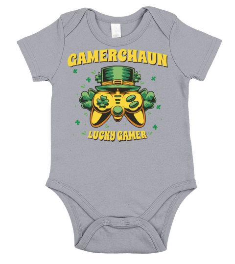 Video Game Leprechaun St Patricks Day 2023 Gamer Short Sleeve Baby One-Piece