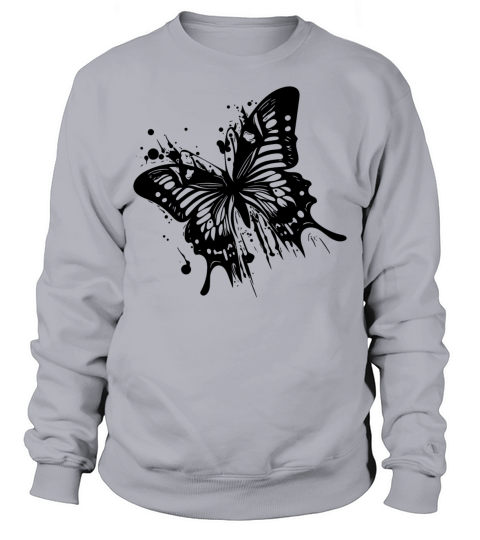 Elegant Vintage Ink Butterfly Sweatshirt Unisex
