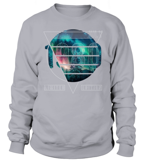 Limited Edition 1980 July Birthday Polar Lights Sweatshirt Unisex