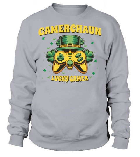 Video Game Leprechaun St Patricks Day 2023 Gamer Sweatshirt Unisex