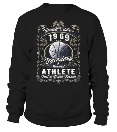 Vintage 1969 Basketball Birthday Gift Sport Hobby Sweatshirt Unisex