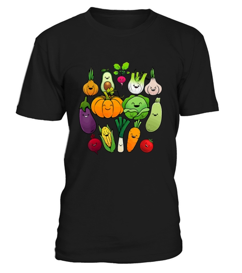 Cute Vegetable Art Men Women Healthy Veggie Veganc T-Shirt Unisex